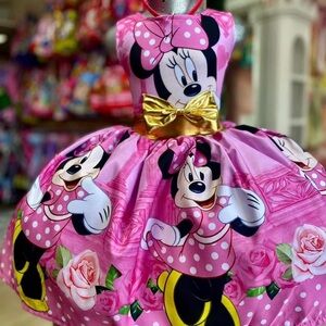 Pink Minnie Mouse Kids Dress